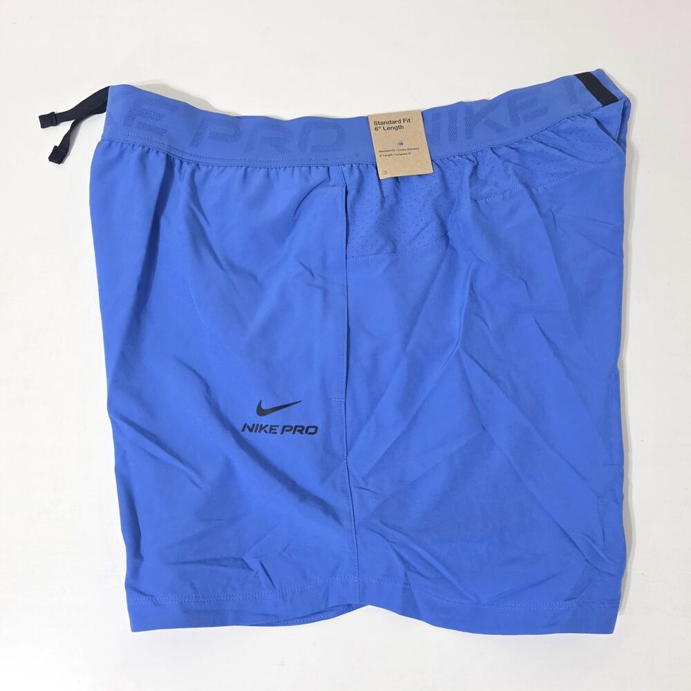 Nike Pro Dri-FIT 6" Training Gym Shorts HV0411-411 Blue Men's Size XL New